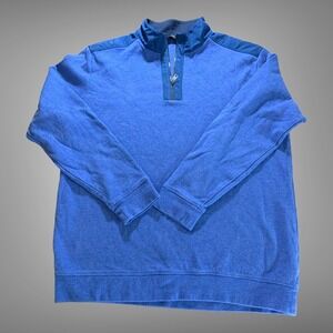 Bugatchi 1/4 Zip Blue Pullover Sweater Men's‎ Size L